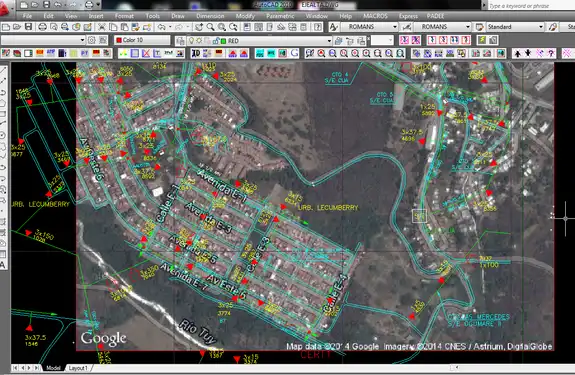 Ubicar calles o nombres de Google map directo sobre el plano